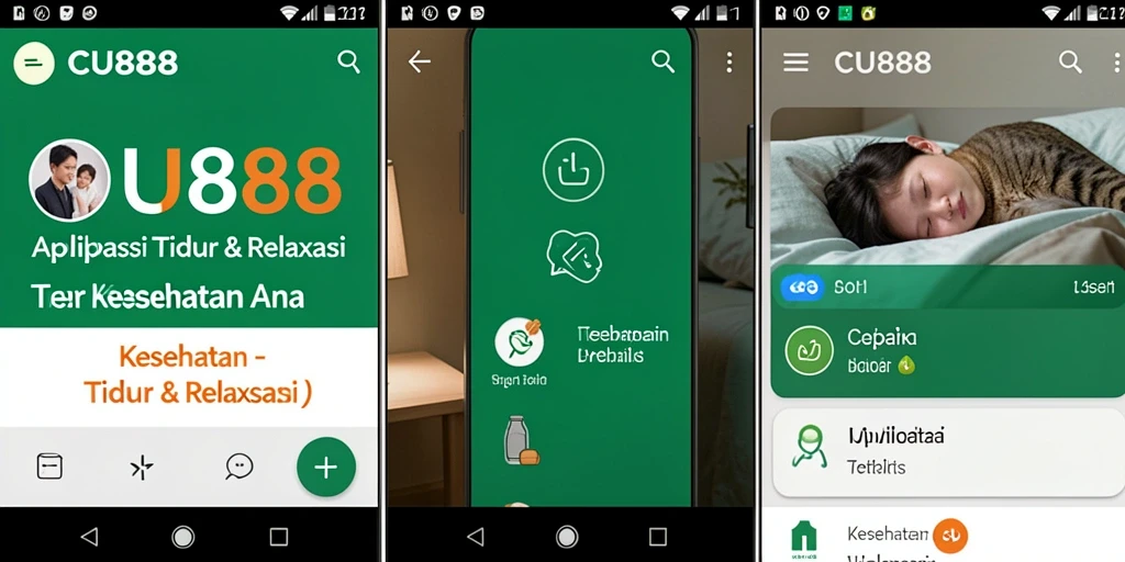 Tampilan antarmuka aplikasi CU888 yang menenangkan dan mudah digunakan.