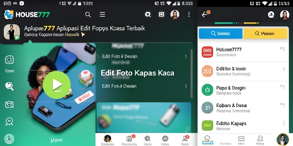 Antarmuka user-friendly dari aplikasi Edit Foto Kertas Kaca.