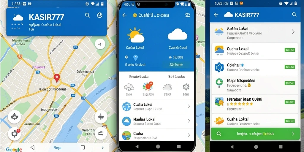 Antarmuka KASIR777 menampilkan informasi cuaca dengan jelas dan informatif.