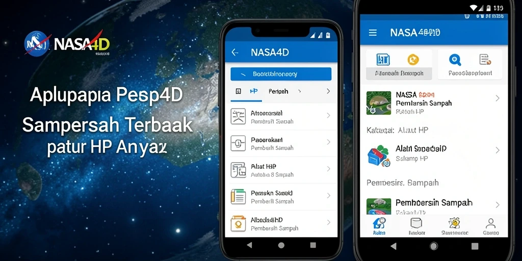 Antarmuka sederhana dan efektif dari aplikasi Pembersih Sampah NASA4D.