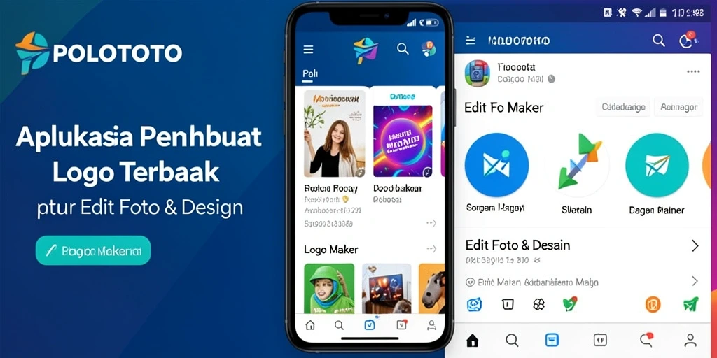 Antarmuka POLOTOTO yang intuitif untuk pembuatan logo.