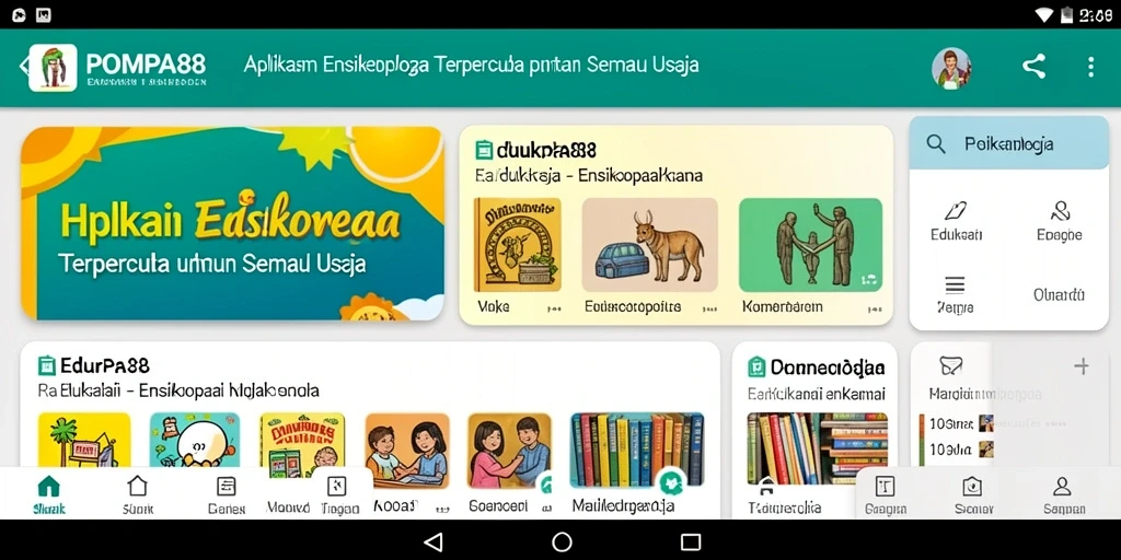 Antarmuka pengguna POMPA88 yang informatif dan menarik