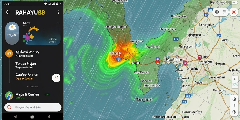 Antarmuka RAHAYU88 menampilkan data radar hujan secara real-time.